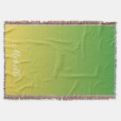 Couverture Vert et jaune foncé personnalisé (Devant)