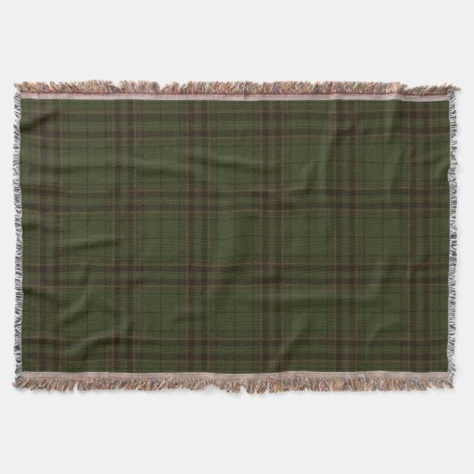 Couverture Vert foncé Noir Brown écossais Tartan Plaid (Devant)