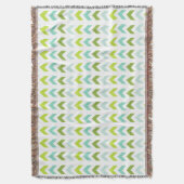 Couverture Vert moderne, menthe, Aqua, motif géométrique (devant Vertical)