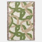 Couverture Vert olive Tangle carré (devant Vertical)
