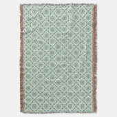 Couverture Vert sauge et motif de cercles géométriques blancs (devant Vertical)