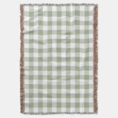 Couverture Vert Sauge Vichy Rustique (devant Vertical)