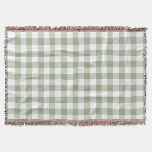 Couverture Vert Sauge Vichy Rustique (Devant)