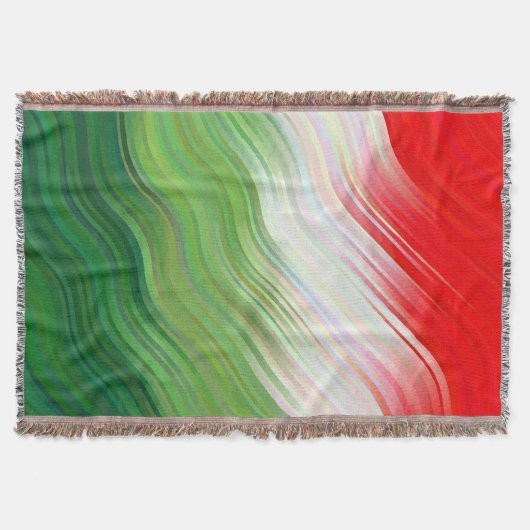 Couverture Vert, Trèfle Blanc en Étoile Et Rouge Brisé Ombre (Devant)