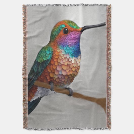Couverture Vibrant Allen’s Hummingbird Painting (devant Vertical)
