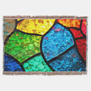 Couverture Vibrant Art Texturé en Verre Coloré Teinté
