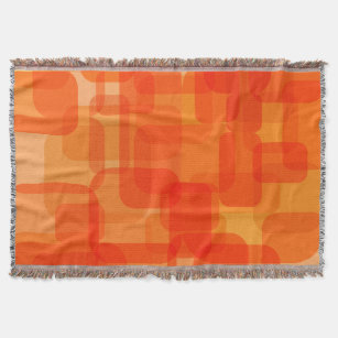 Couverture Vibrant Contemporain Abstrait Art Moderne Orange
