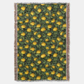 Couverture Vibrant Lemon Citrus Tree Pattern (devant Vertical)