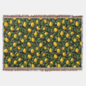 Couverture Vibrant Lemon Citrus Tree Pattern (Devant)