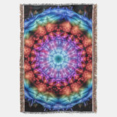 Couverture Vibrant Tie Dye Kaleidoscope Rainbow Mandala (devant Vertical)