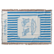 Vibrations de Plage Côtière Rayures Bleues