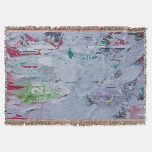 Couverture Vieilles affiches hiver look blanc vert gris rouge