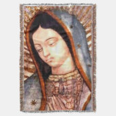 Couverture Vierge Marie Notre-Dame de Guadalupe Blanket (devant Vertical)