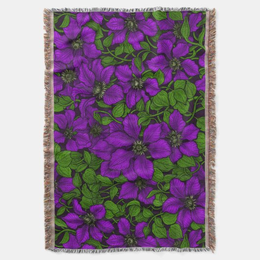 Couverture Vigne de Clematis pourpre (devant Vertical)