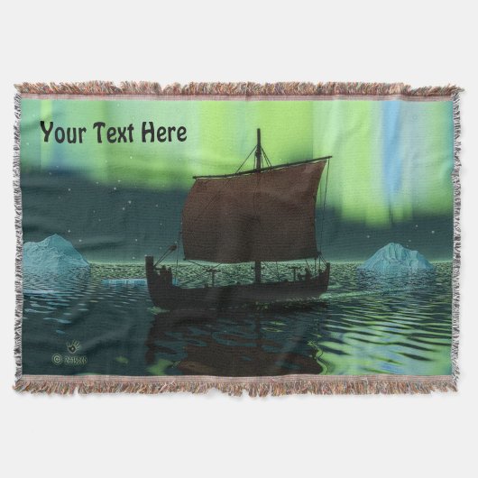 Couverture Viking Navire Et Lumières Du Nord (Devant)