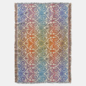 Couverture Vintage Damask Contour Wallpaper - bleu violet rou (devant Vertical)