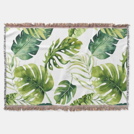 Couverture Vintage feuille tropicale (Devant)