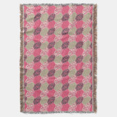 Couverture Vintage Floral Motif marocain rose (devant Vertical)