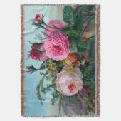 Couverture Vintage Floral Vintage Roses (devant Vertical)