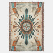 Couverture Vintage Native Feather Retro Dream Catcher Motif (devant Vertical)