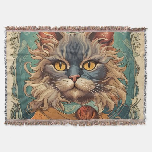 Couverture Vintage Pop Art Louis Wain style rétro (Devant)