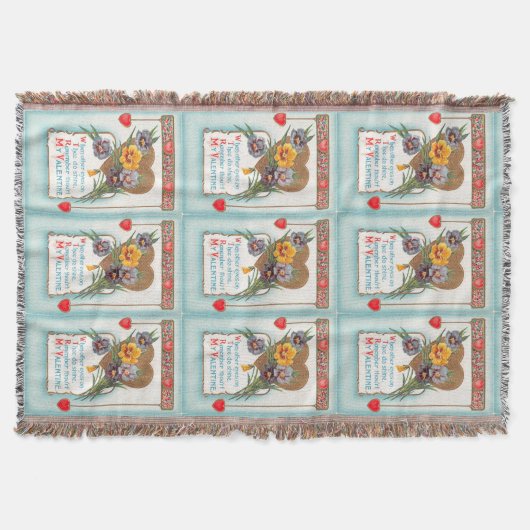 Couverture Vintage Red Dangle Hearts & Violets Valentine Post (Devant)