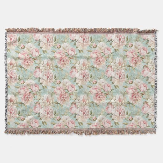 Couverture Vintage style neutral floral pattern (Devant)