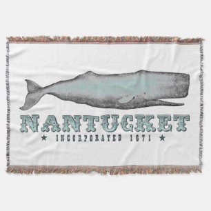 Couverture Vintage Victorian Whale Nantucket MA Inc 1671