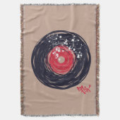 Couverture Vinyl Record Retro Grunge Avec Les Blossoms Sakura (devant Vertical)