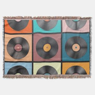 Couverture Vinyl records : retro LP set.