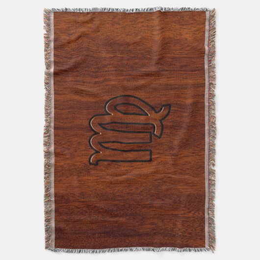 Couverture Virgo Zodiac en bois de mahogany (devant Vertical)