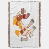 Couverture Vivant Cartoon Pinto Horse Jeter Blanket (devant Vertical)