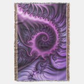 Couverture Vivid Cool Abstrait rose violet Fractal Art Spiral (devant Vertical)