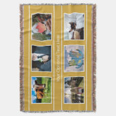 Couverture Votre plaid avec 6 PHOTOS & TEXTE (devant Vertical)
