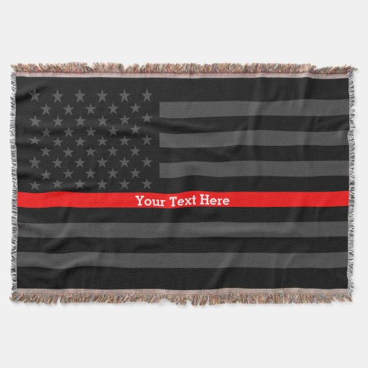 Couverture Votre texte Mince Red Line Charcoal Black US Drape (Devant)