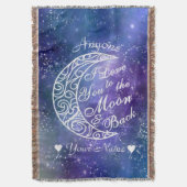 Couverture Vous aimez à la lune et le dos Personnalisé (devant Vertical)