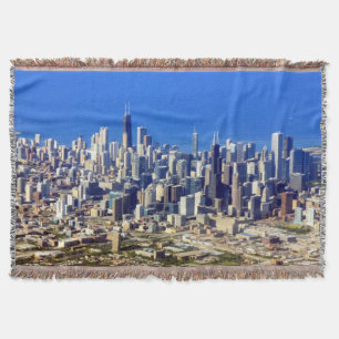 Couverture Vue aérienne de Chicago du centre avec le lac