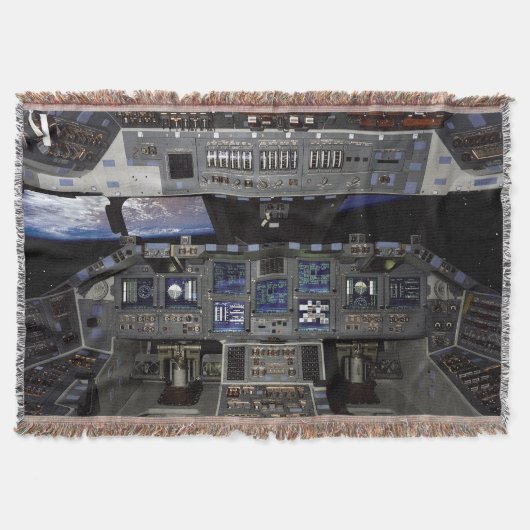 Couverture Vue de la fenêtre du cockpit de la navette spatial (Devant)
