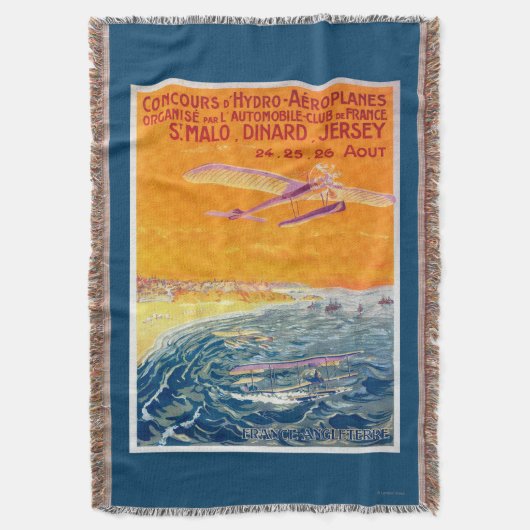 Couverture Vue des avions de flotteur en affiche d'air et de (devant Vertical)