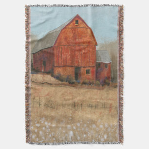 Couverture Vue rouge de grange