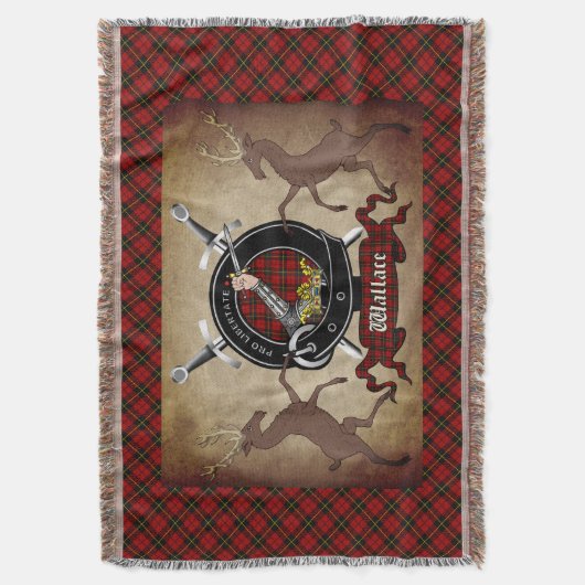 Couverture Wallace Clan Badge & Tartan Lance Blanket (devant Vertical)