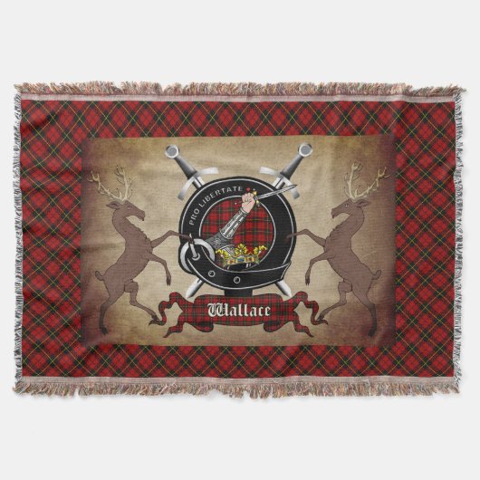 Couverture Wallace Clan Badge & Tartan Lance Blanket (Devant)