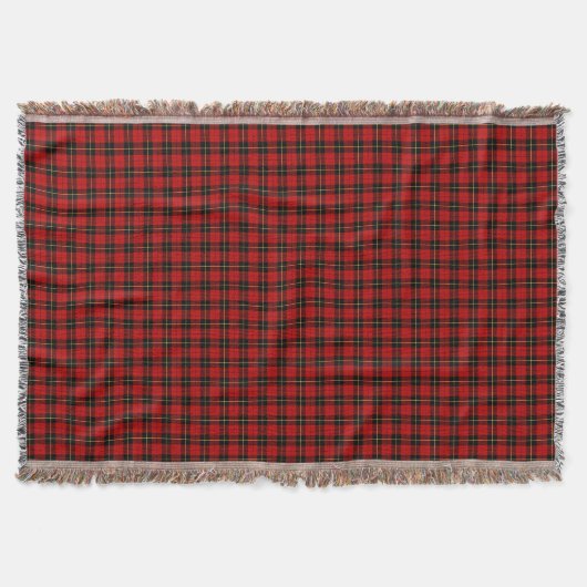 Couverture Wallace Clan rouge et noir Tartan écossais (Devant)