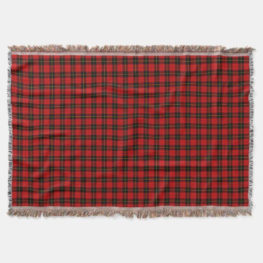 Couverture Wallace tartan rouge noir plaid (Devant)