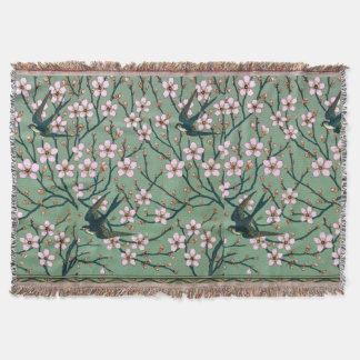 Couverture Walter Crane Hirondelles et amandes jeté de canapé