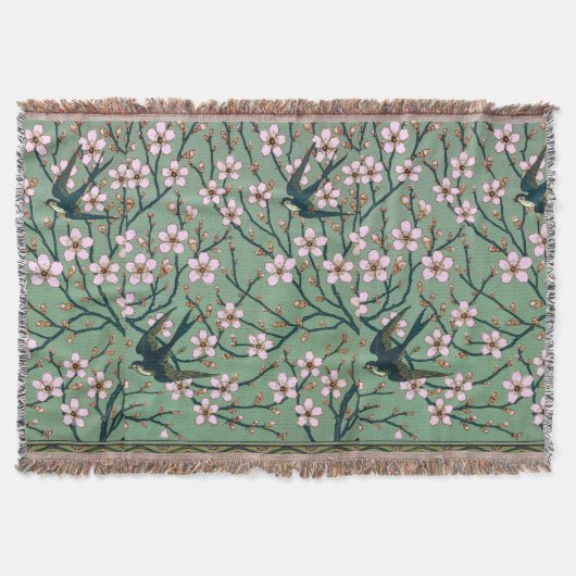 Couverture Walter Crane Swallows and Almonds Throw Blanket (Devant)