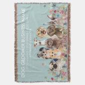 Couverture Watercolor Dog Greenery (devant Vertical)