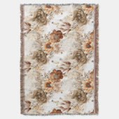 Couverture Western Brown Cream Southwest Floral (devant Vertical)
