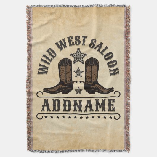 Couverture Western Cowboy Boots AJOUTER LE NOM Sheriff Spurs  (devant Vertical)