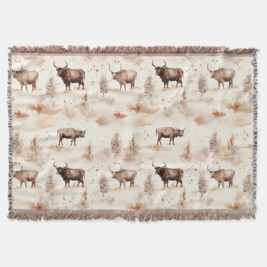 Couverture Western Southwest Animal Highland Cow (Devant)